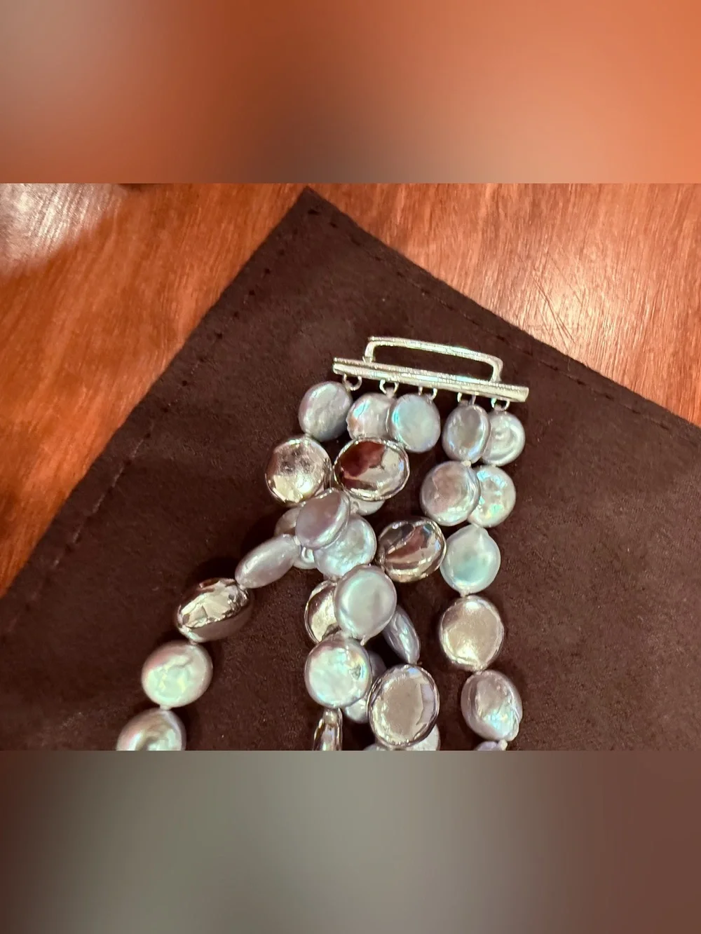 NEW Michael Aram Molten Bracelet Sterling Silver 925 & Pearls beads luxury